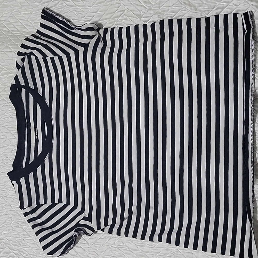 🖤 Madewell Northside Vintage Tee in Stripe – Jet Black (Size S) - Picture 2 of 4